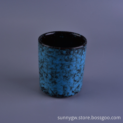 Tall round candle holder container sets ceramic pots for plants